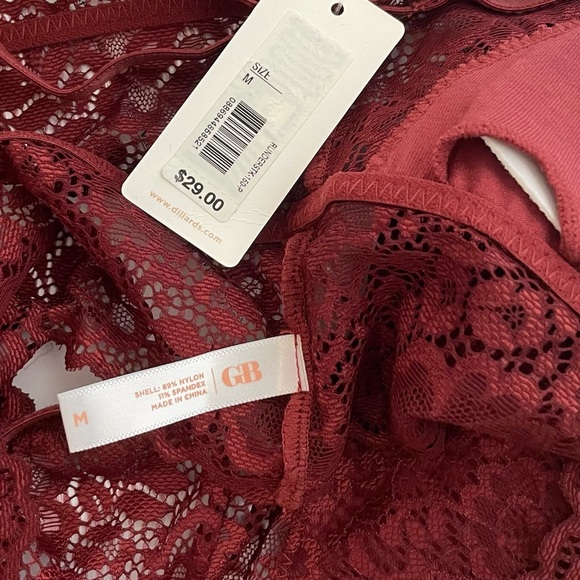 Gianni Bini Rust Soft Lace Padded Bralette w/ Adjustable Straps Sz Medium NWT - Picture 8 of 8